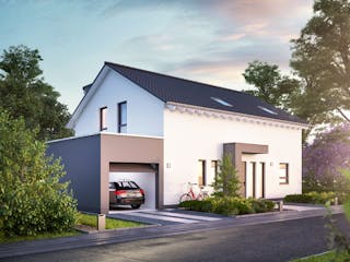 Fertighaus LifeStyle 17.01 S von massa haus Ausbauhaus ab 151999€, Satteldach-Klassiker Außenansicht 4