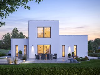 Fertighaus LifeStyle 19.04 F von massa haus Ausbauhaus ab 254999€, Cubushaus Außenansicht 3