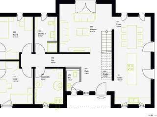 Fertighaus LifeStyle 19.04 F von massa haus Ausbauhaus ab 254999€, Cubushaus Grundriss 1