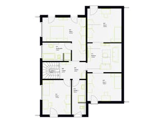 Fertighaus LifeStyle 24.01 P von massa haus Ausbauhaus ab 200999€, Pultdachhaus Grundriss 2