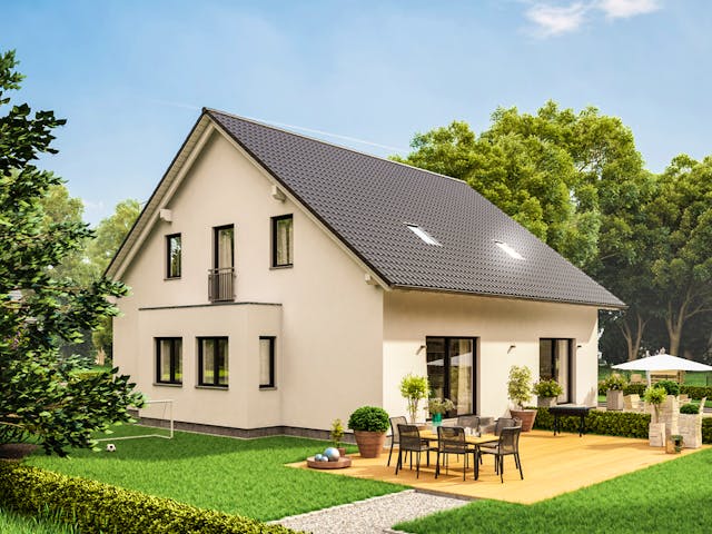 Fertighaus TwinStyle 11.01 S von massa haus Ausbauhaus ab 137999€, Satteldach-Klassiker Außenansicht 1