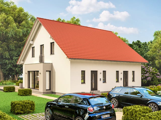 Fertighaus TwinStyle 11.01 S von massa haus Ausbauhaus ab 137999€, Satteldach-Klassiker Außenansicht 4