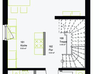 Fertighaus TwinStyle 13.03 S von massa haus Ausbauhaus ab 141999€, Satteldach-Klassiker Grundriss 1