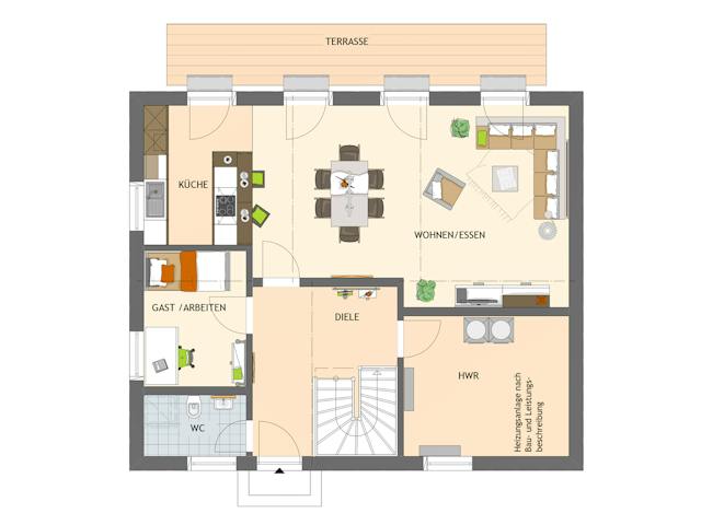 Fertighaus MEDLEY 3.0 410 C W von FingerHaus Schlüsselfertig ab 419450€, Stadtvilla Grundriss 1
