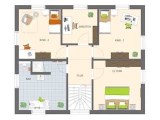 Fertighaus MEDLEY 3.0 410 C W von FingerHaus Schlüsselfertig ab 419450€, Stadtvilla Grundriss 2