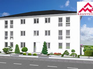 Massivhaus Mehrfamilienhaus mit 9 Wohneinheiten von Mein Haus Bausysteme, Stadtvilla Außenansicht 2