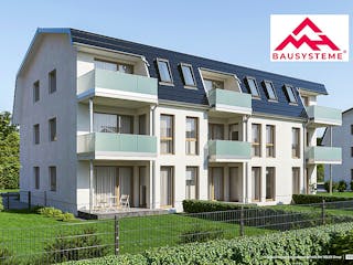 Massivhaus Mehrfamilienhaus mit 9 Wohneinheiten von Mein Haus Bausysteme, Stadtvilla Außenansicht 4