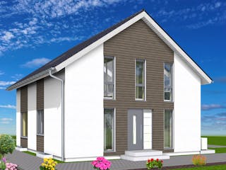 Massivhaus Trendhaus 135 mit Keller von Mein Haus Bausysteme, Satteldach-Klassiker Außenansicht 2
