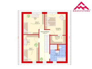 Massivhaus Trendhaus 135 mit Keller von Mein Haus Bausysteme, Satteldach-Klassiker Grundriss 2