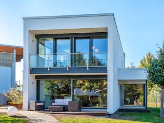 Fertighaus Musterhaus Hameln Box von Meisterstück-HAUS Schlüsselfertig ab 585345€, Cubushaus Außenansicht 2