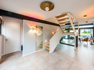 Fertighaus FUSION - Musterhaus Mannheim von Meisterstück-HAUS, Fachwerk Innenansicht 2