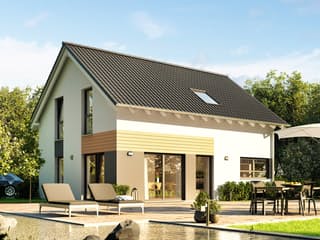 Fertighaus Mentano von Büdenbender Hausbau, Satteldach-Klassiker Außenansicht 1