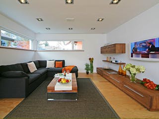 Fertighaus MH EMOTION von Fertighaus WEISS Schlüsselfertig ab 500438€, Pultdachhaus Innenansicht 1