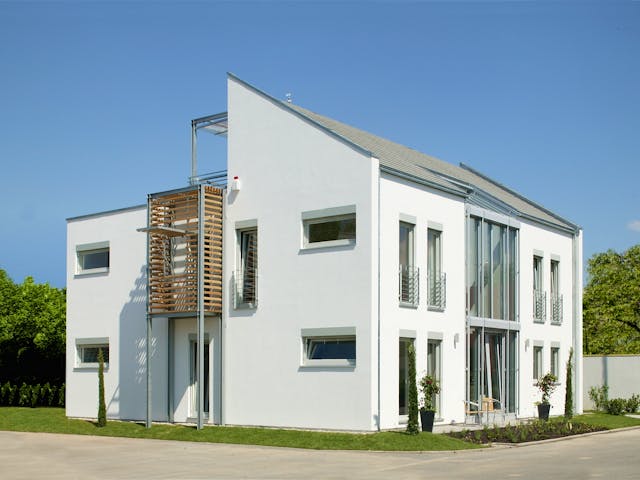 Fertighaus MH Mannheim von LUXHAUS, Pultdachhaus Außenansicht 1