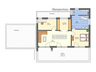 Massivhaus Ultramodern mit Panoramablick von RheinMassiv Massivhäuser, Cubushaus Grundriss 2