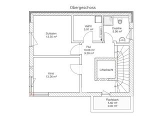 Massivhaus Wohntraum in extremer Hanglage von RheinMassiv Massivhäuser, Satteldach-Klassiker Grundriss 2