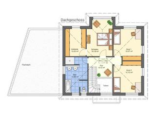 Massivhaus Stadtvilla mit flexiblem Wohnraum von RheinMassiv Massivhäuser, Stadtvilla Grundriss 2