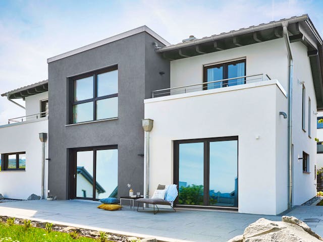 Fertighaus Stuttgart von Fingerhut Haus Schlüsselfertig ab 634703€, Satteldach-Klassiker Außenansicht 1 Fertighaus Stuttgart von Fingerhut Haus Schlüsselfertig ab 634703€, Satteldach-Klassiker Außenansicht 1