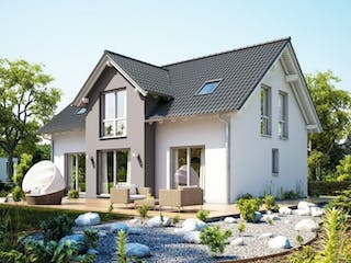 Massivhaus ARCHITEKTENHAUS AURA von Kern-Haus Chemnitz Schlüsselfertig ab 374900€, Satteldach-Klassiker Außenansicht 1