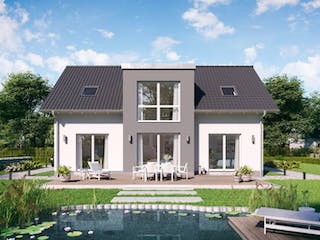 Massivhaus ARCHITEKTENHAUS AURO von Kern-Haus Chemnitz Schlüsselfertig ab 382900€, Satteldach-Klassiker Außenansicht 2