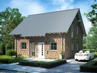 Massivhaus ARCHITEKTENHAUS ESPRIT KLINKER von Kern-Haus Chemnitz Schlüsselfertig ab 322900€, Außenansicht 2