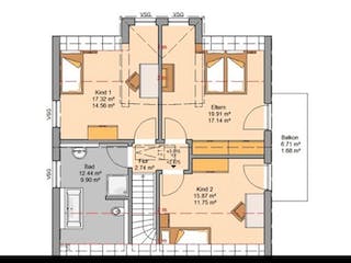 Massivhaus ARCHITEKTENHAUS ESPRIT TRENDLINE von Kern-Haus Chemnitz Schlüsselfertig ab 345900€, Grundriss 2