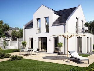 Massivhaus ARCHITEKTENHAUS KOMFORT TRENDLINE von Kern-Haus Chemnitz Schlüsselfertig ab 336900€, Außenansicht 2