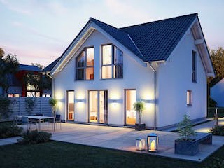 Massivhaus ARCHITEKTENHAUS KOMFORT von Kern-Haus Chemnitz Schlüsselfertig ab 304900€, Satteldach-Klassiker Außenansicht 5