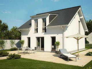 Massivhaus ARCHITEKTENHAUS KOMFORT von Kern-Haus Chemnitz Schlüsselfertig ab 304900€, Satteldach-Klassiker Außenansicht 3