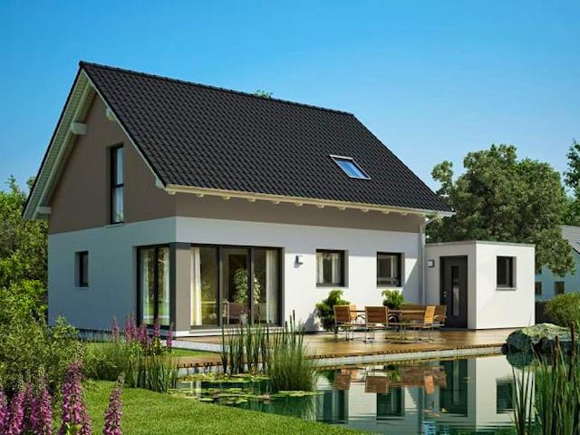 Massivhaus ARCHITEKTENHAUS LOOP CLASSIC von Kern-Haus Chemnitz Schlüsselfertig ab 285900€, Außenansicht 1