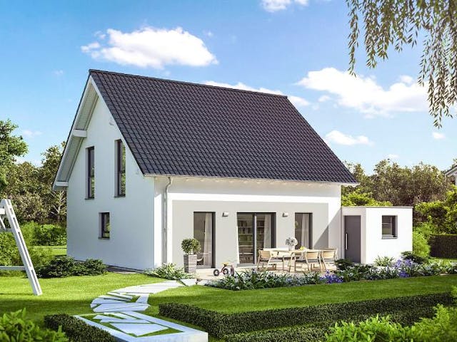 Massivhaus ARCHITEKTENHAUS LUNA von Kern-Haus Chemnitz Schlüsselfertig ab 313900€, Satteldach-Klassiker Außenansicht 1