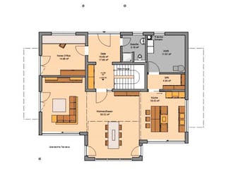 Massivhaus ARCHITEKTENHAUS MAXIME von Kern-Haus Chemnitz Schlüsselfertig ab 617900€, Satteldach-Klassiker Grundriss 1