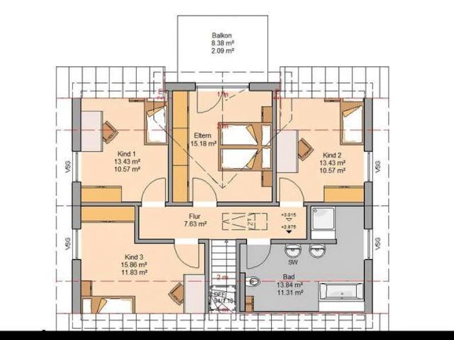 Massivhaus ARCHITEKTENHAUS SIGNUM PLUS von Kern-Haus Chemnitz Schlüsselfertig ab 404900€,  Grundriss 1