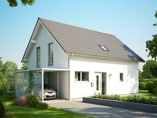 Massivhaus ARCHITEKTENHAUS SIGNUM von Kern-Haus Chemnitz Schlüsselfertig ab 343900€, Satteldach-Klassiker Außenansicht 2