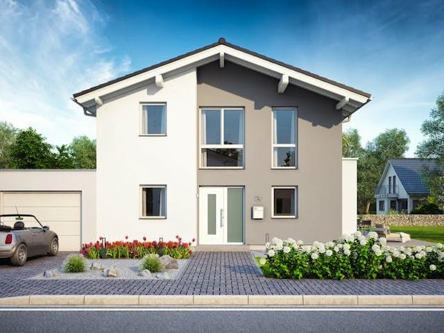 Massivhaus ARCHITEKTENHAUS VERO von Kern-Haus Chemnitz Schlüsselfertig ab 364900€, Satteldach-Klassiker Außenansicht 1 Massivhaus ARCHITEKTENHAUS VERO von Kern-Haus Chemnitz Schlüsselfertig ab 364900€, Satteldach-Klassiker Außenansicht 1