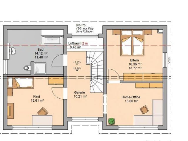 Massivhaus ARCHITEKTENHAUS VIO PLUS von Kern-Haus Chemnitz Schlüsselfertig ab 355900€, Pultdachhaus Grundriss 1