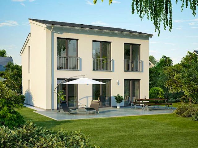 Massivhaus ARCHITEKTENHAUS VISION von Kern-Haus Chemnitz Schlüsselfertig ab 317900€, Pultdachhaus Außenansicht 1 Massivhaus ARCHITEKTENHAUS VISION von Kern-Haus Chemnitz Schlüsselfertig ab 317900€, Pultdachhaus Außenansicht 1