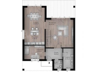 Massivhaus Bauhaus Holler 10-029 von Econ Das Haus, Cubushaus Grundriss 1