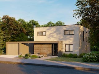 Massivhaus Bauhaus Mendig 10-084 von Econ Das Haus,  Außenansicht 1