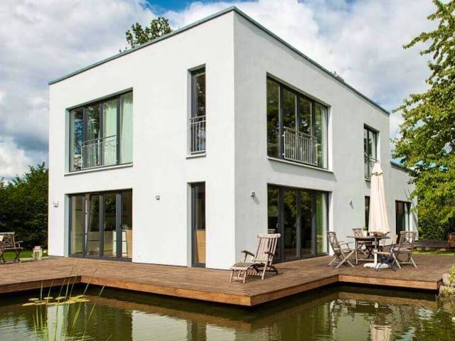 Massivhaus BAUHAUS von Kagebau, Cubushaus Außenansicht 1