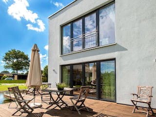 Massivhaus BAUHAUS von Kagebau, Cubushaus Außenansicht 2