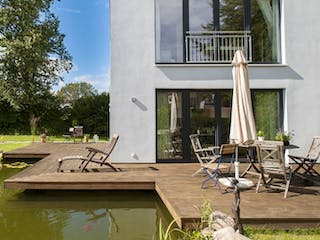 Massivhaus BAUHAUS von Kagebau, Cubushaus Außenansicht 3