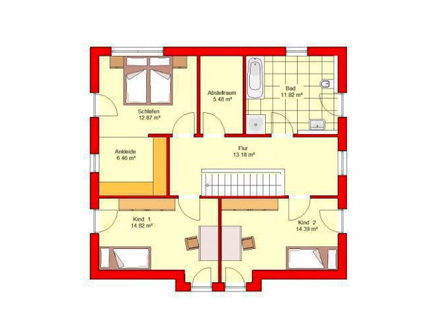 Massivhaus Bingen 158 von PRO-IM Neo, Stadtvilla Grundriss 1