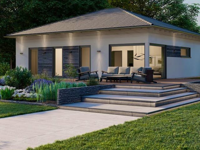 Massivhaus Bungalow Berkum 20-032 von Econ Das Haus,  Außenansicht 1