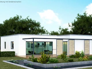 Massivhaus Bungalow BL 115 Variante T von Baudirekt, Außenansicht 1