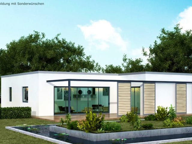 Massivhaus Bungalow BL 115 Variante T von Baudirekt,  Außenansicht 1
