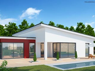 Massivhaus Bungalow BL 135 Variante M von Baudirekt, Bungalow Außenansicht 1