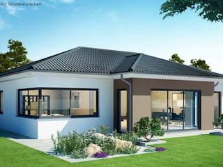 Massivhaus Bungalow BL 95 Variante K von Baudirekt, Bungalow Außenansicht 1