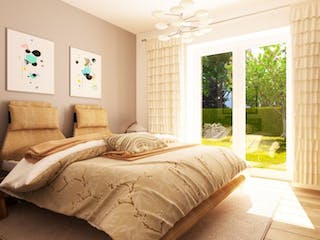 Massivhaus Bungalow BL 95 Variante M von Baudirekt, Bungalow Innenansicht 10