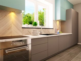 Massivhaus Bungalow BL 95 Variante M von Baudirekt, Bungalow Innenansicht 1